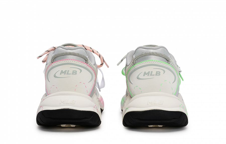 MLB New York Yankees Chunky Sneakers Unisex Low Top Gray/white/pink/green