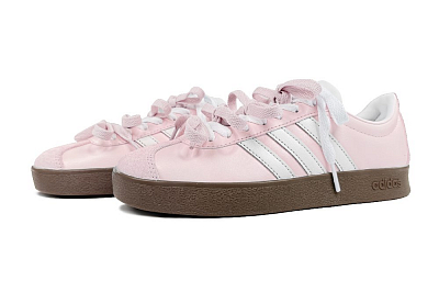 Adidas Neo VL Court 2.0 Slip Resistant, Lightweight, And Breathable Low Top Skateboard Shoes Unisex Pink