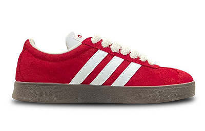 Adidas Neo VL Court 2.0 Anti Slip Wear Resistant Low Top Skateboard Shoes Unisex Red