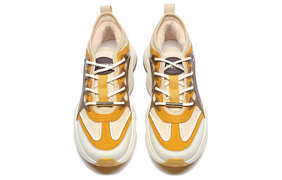 LI-NING 1990 Classic Collection Anti-Slip Wear-Resistant Low-Top Sports Casual Shoes Women's Yellow