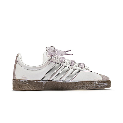 Adidas Neo VL Court 2.0 ADCDAVINCI Bridal Model Anti Slip Wear Resistant Low Top Skateboard Shoes Unisex Purple Brown