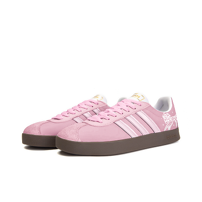 Adidas Neo VL Court 2.0 The Plot Unfolds Slip Resistant Low Top Skateboard Shoes Unisex Pink