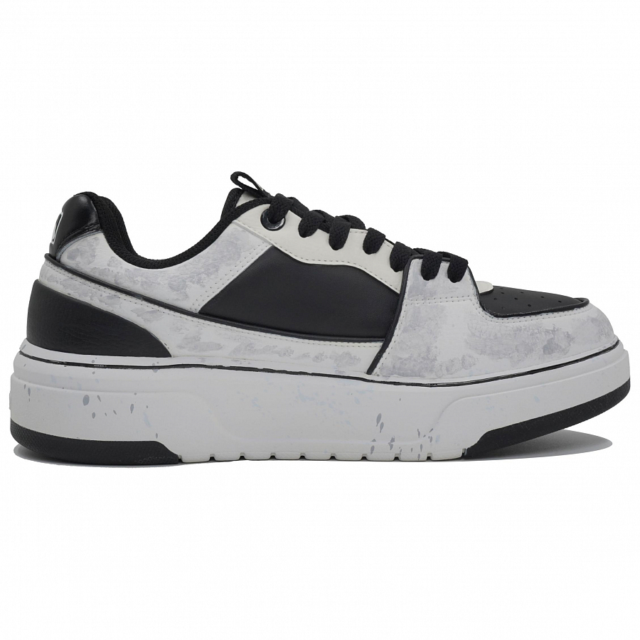 MLB Chunky Liner Kaleidoscope Misty Smoke Anti Slip Wear Resistant Low Top Skateboard Shoes Unisex Black Gray