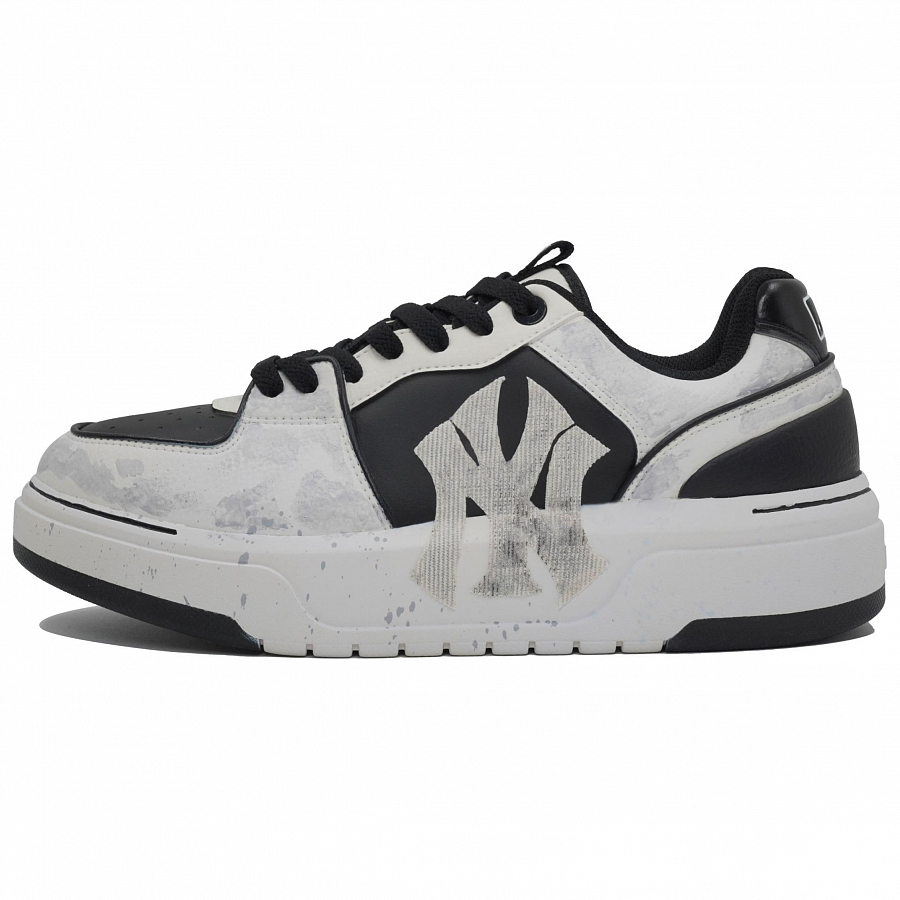 MLB Chunky Liner Kaleidoscope Misty Smoke Anti Slip Wear Resistant Low Top Skateboard Shoes Unisex Black Gray