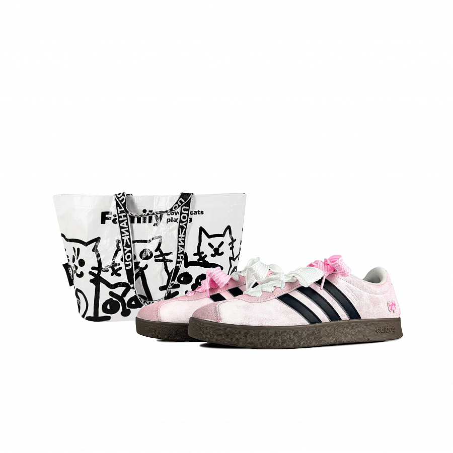 Adidas Neo VL Court 2.0 Low Top Skateboard Shoes Unisex Black Pink купить в интернет-магазине Yoocart с быстрой доставкой по России.