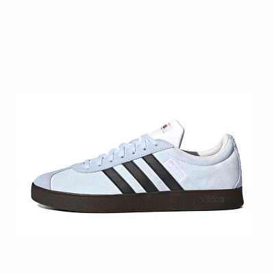 Adidas Neo Vl Court Classic Anti-Slip Wear-Resistant Low-Top Skateboard Shoes Unisex Blue Black
