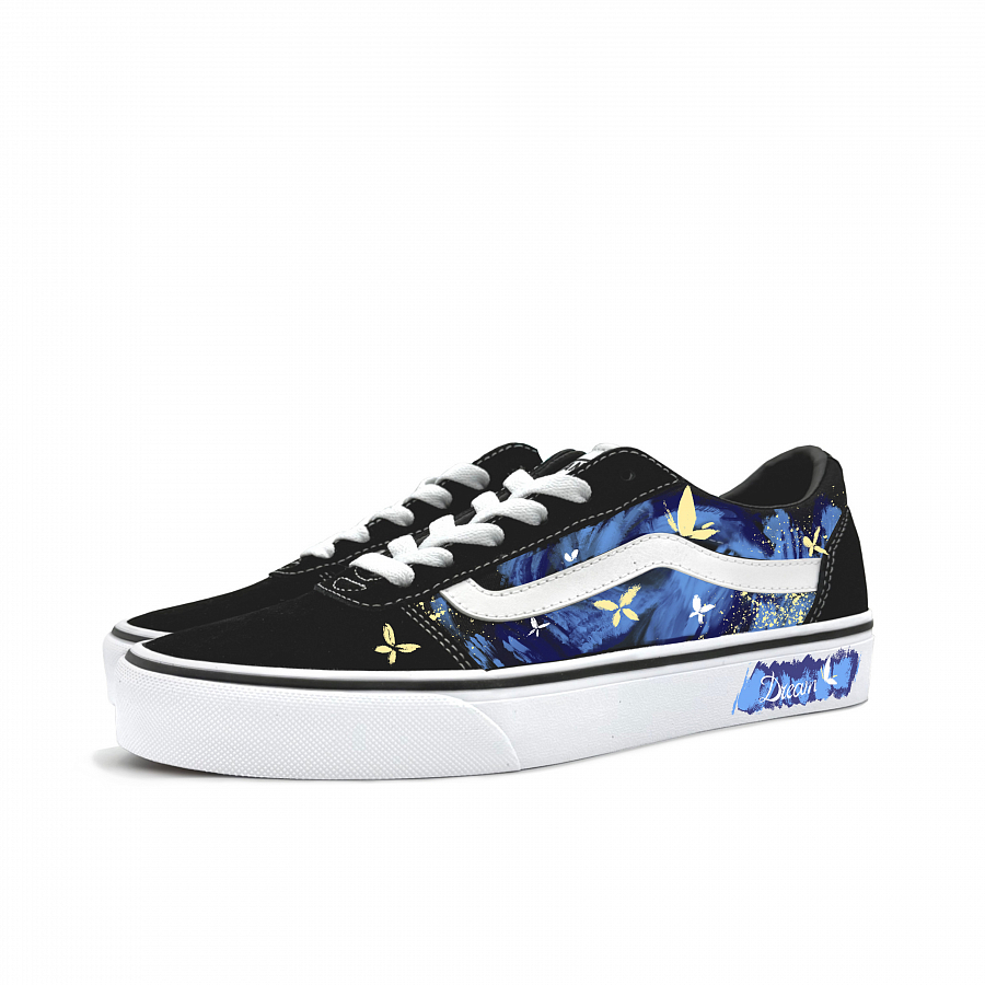 Vans Ward Low Top Skateboard Shoes Women's Black Blue купить в интернет-магазине Yoocart с быстрой доставкой по России.