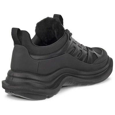 Ecco Anti Slip Wear Resistant Low Top Casual Shoes Women's Black