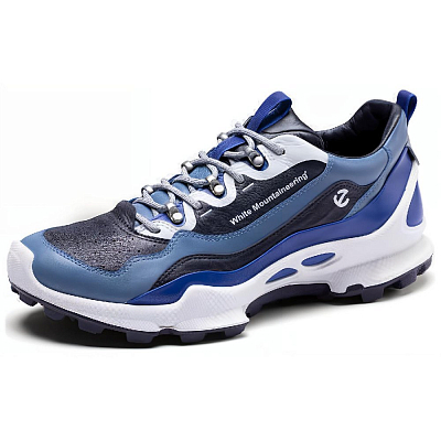 White Mountaineering x Ecco Biom C Trail Anti Slip Wear Resistant Low Top Running Shoes Men's Blue Black