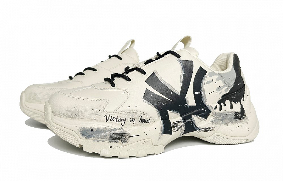 MLB Big Ball Chunky Dark Shadow Anti Slip Wear Resistant Low Top Chunky Sneakers Unisex Beige Yellow купить в интернет-магазине Yoocart с быстрой доставкой по России.