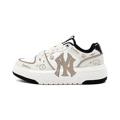 MLB Chunky Liner Skateboard Shoes Unisex Low Top Ecru