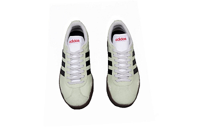 Adidas Neo VL Court 2.0 Lucky Clover Slip Resistant Shock Absorbers Low Top Skateboard Shoes Unisex Light Green