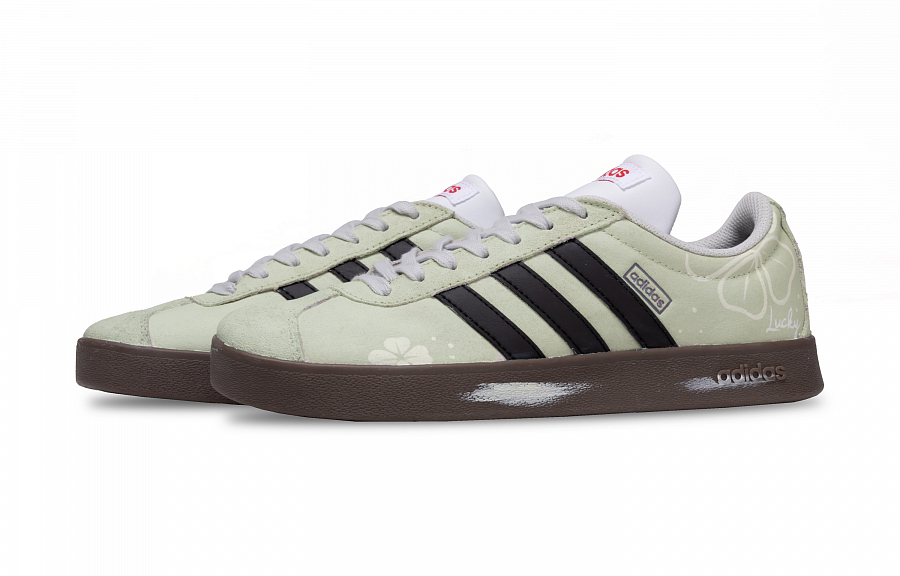 Adidas Neo VL Court 2.0 Lucky Clover Slip Resistant Shock Absorbers Low Top Skateboard Shoes Unisex Light Green купить в интернет-магазине Yoocart с быстрой доставкой по России.