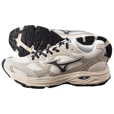 Mizuno LG 10S Shock Absorbers With Slip Resistant Features Low Top Casual Running Shoes Unisex Ecru