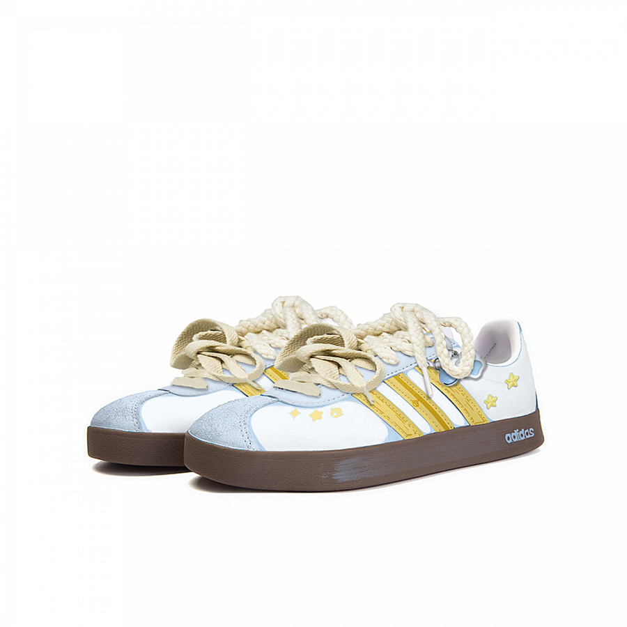 Adidas Neo VL Court 2.0 Dingdang Shock Absorbers Low Top Skateboard Shoes Unisex Blue Yellow купить в интернет-магазине Yoocart с быстрой доставкой по России.