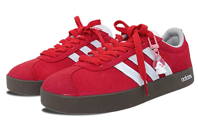 Adidas Neo VL Court Lifestyle Low Top Skateboard Shoes Unisex Scarlet