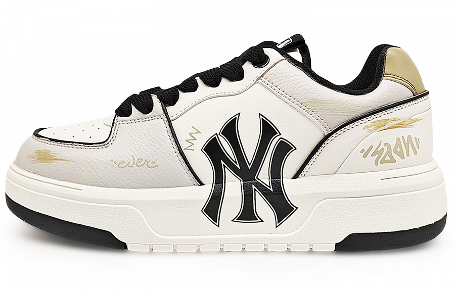 MLB Chunky Liner Abrasion Resistant Low Top Skateboard Shoes Unisex White Gray