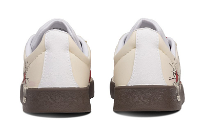 Adidas Neo VL Court 2.0 Beloved Box Slip Resistant Low Top Skateboard Shoes Unisex Beige Red