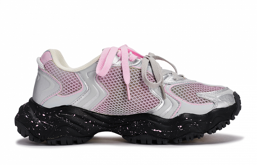 MLB New York Yankees Chunky Sneakers Unisex Low Top Black/Pink/Silver