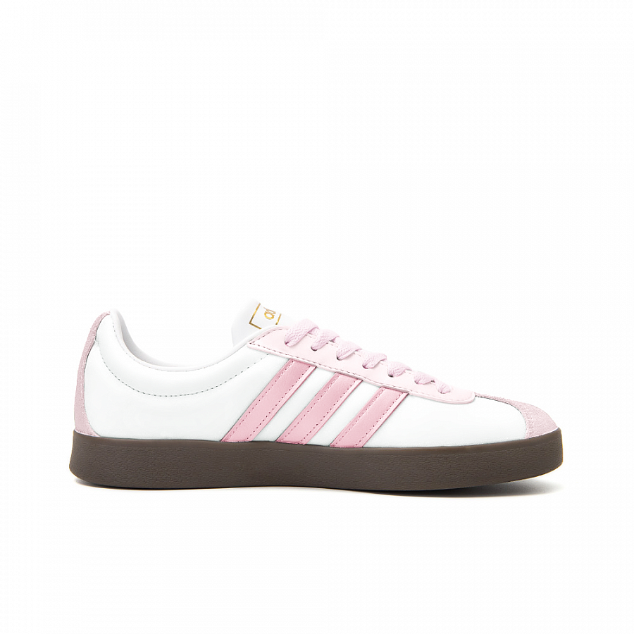 Adidas Neo VL Court 2.0 Abrasion Resistant Slip Resistant Low Top Skateboard Shoes Unisex White Pink купить в интернет-магазине Yoocart с быстрой доставкой по России.