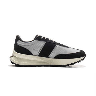 LiNing Lightweight Boat Abrasion Resistant Breathable Low Top Casual Shoes Unisex Black Gray