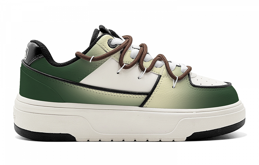 MLB Chunky Liner Abrasion-Resistant Low-Top Skateboard Shoes Unisex Yellow Green