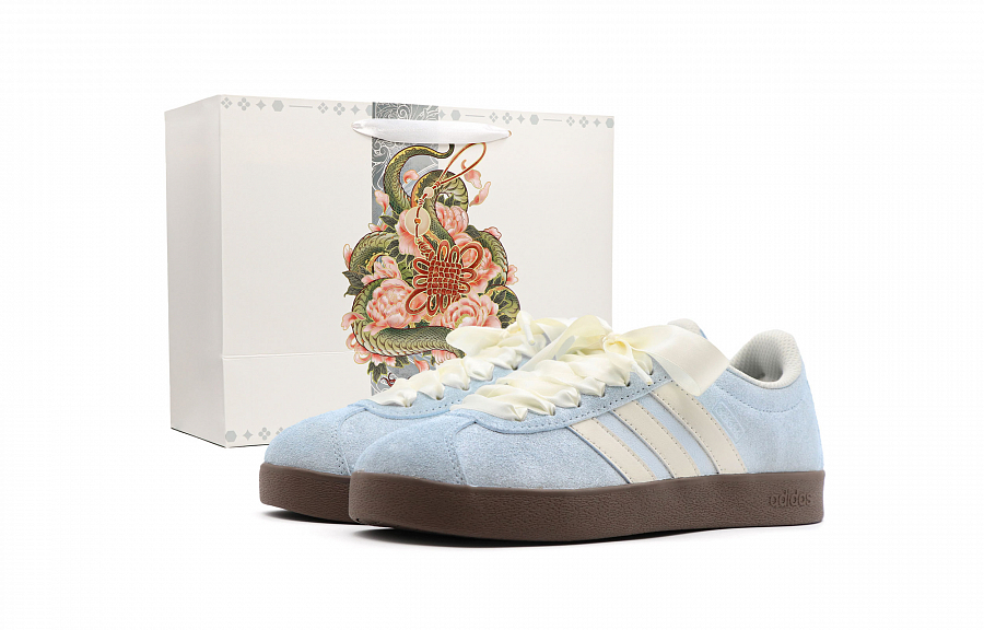 Adidas Neo VL Court 2.0 Anti-Slip Wear-Resistant Low-Top Skateboard Shoes Unisex Beige Blue купить в интернет-магазине Yoocart с быстрой доставкой по России.