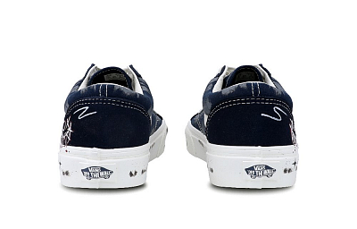 Vans Style 36 Non slip Lightweight Low Top Skateboard Shoes Unisex Navy Blue