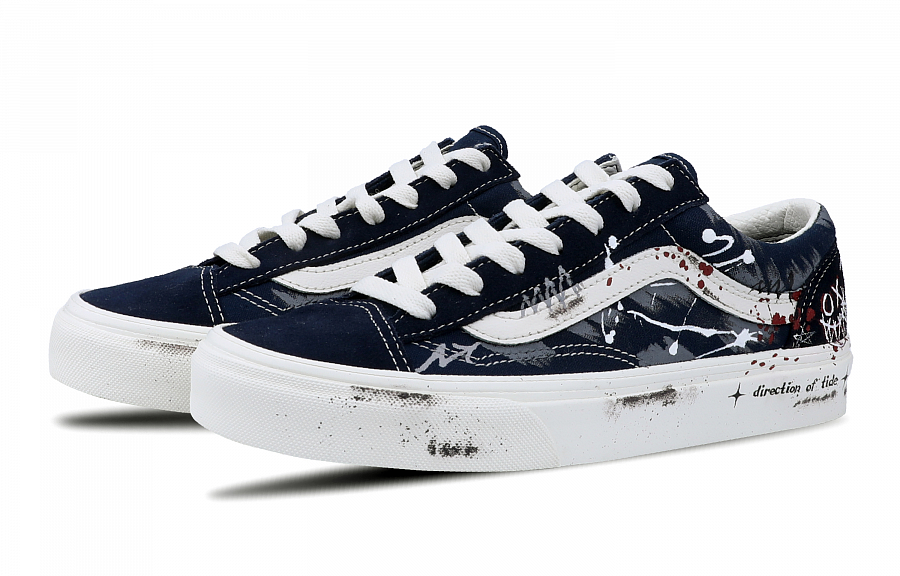 Vans Style 36 Non slip Lightweight Low Top Skateboard Shoes Unisex Navy Blue купить в интернет-магазине Yoocart с быстрой доставкой по России.
