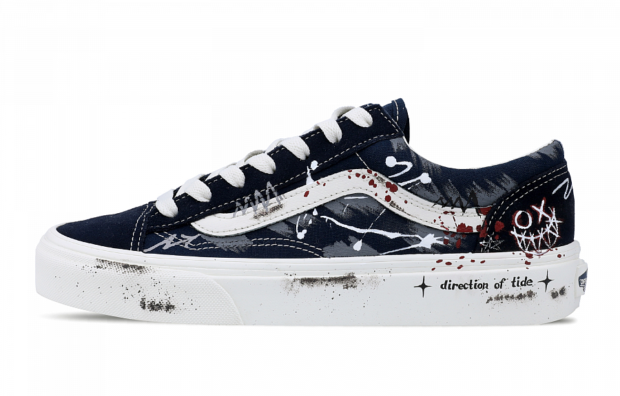 Vans Style 36 Non slip Lightweight Low Top Skateboard Shoes Unisex Navy Blue купить в интернет-магазине Yoocart с быстрой доставкой по России.