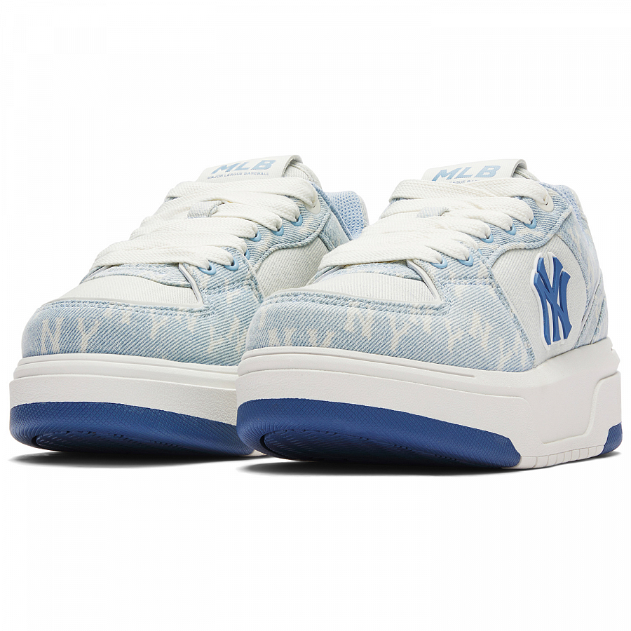 MLB Chunky Liner Wear-Resistant Low-Top Skateboard Shoes Unisex Sky Blue