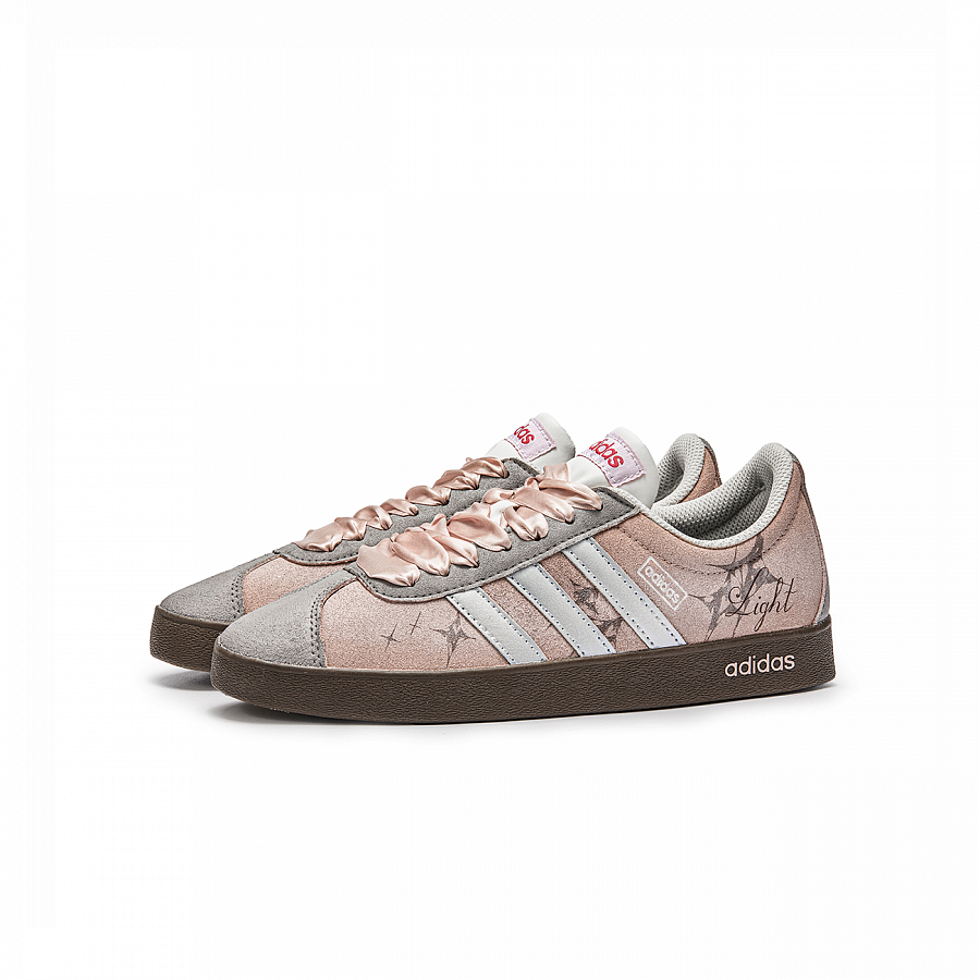 Adidas Neo VL Court Lifestyle Skateboard Shoes Unisex Low Top Pink/Brown купить в интернет-магазине Yoocart с быстрой доставкой по России.