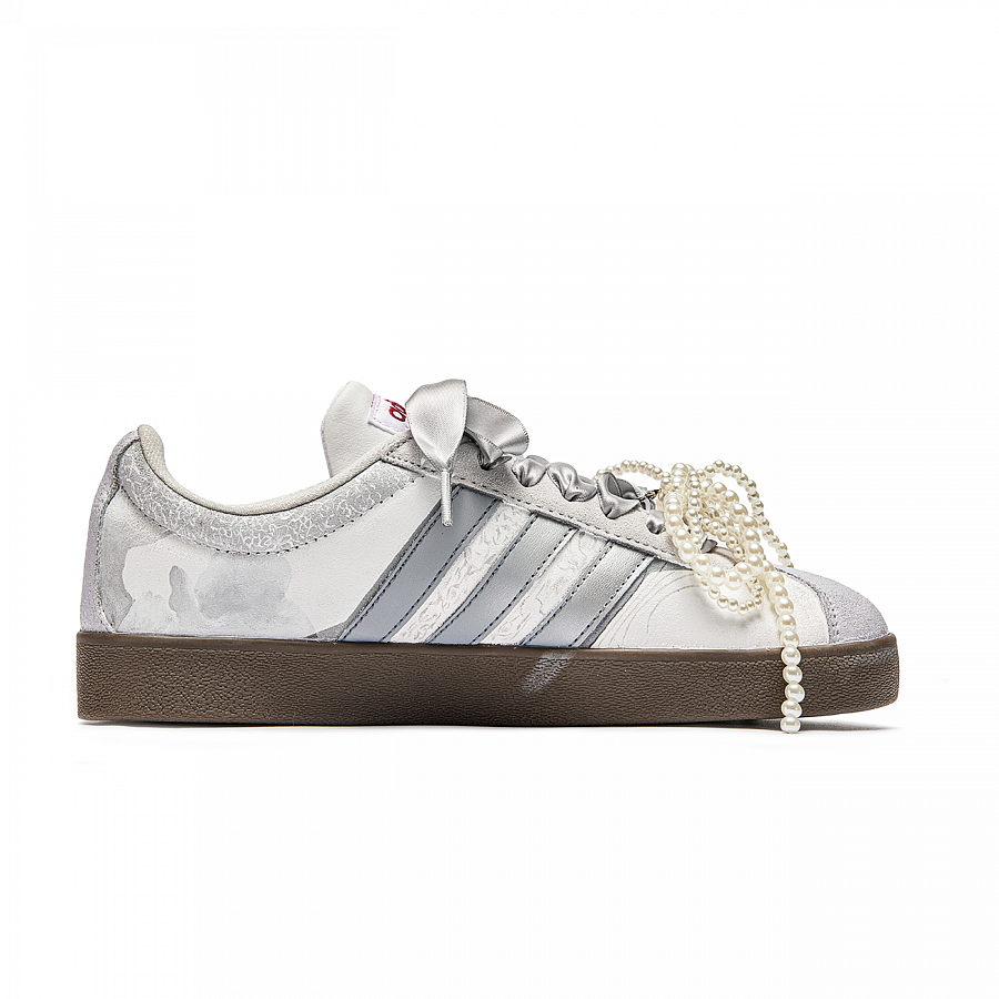 Adidas Neo VL Court Lifestyle Silver Bud Cushioning Low Top Skateboard Shoes Unisex Gray Brown купить в интернет-магазине Yoocart с быстрой доставкой по России.