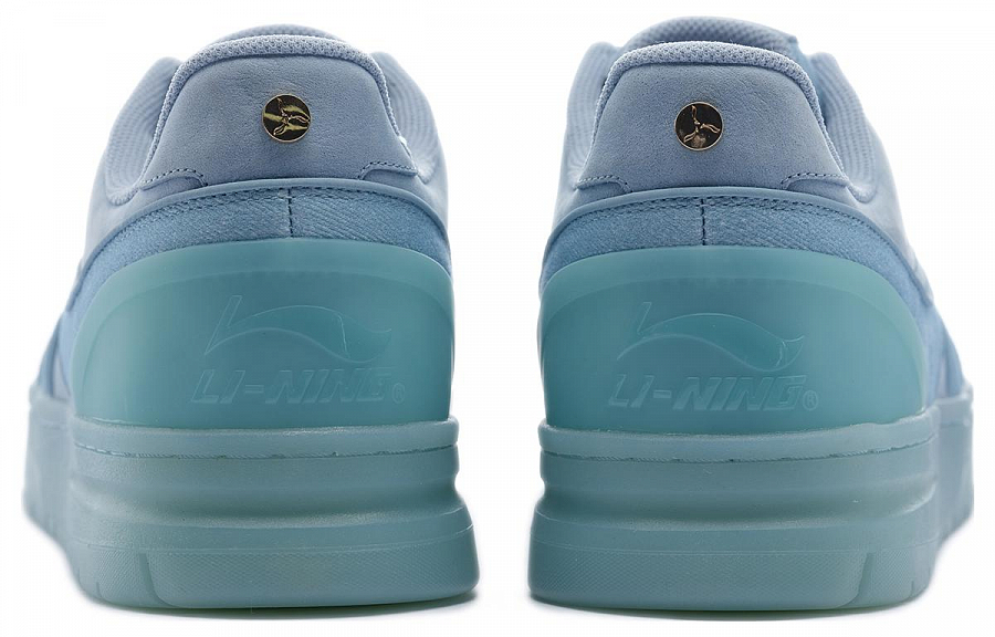 LI-NING 1990 Anti-Slip And Wear-Resistant Lightweight Low-Top Skateboard Shoes Men's Forget-Me-Not Blue