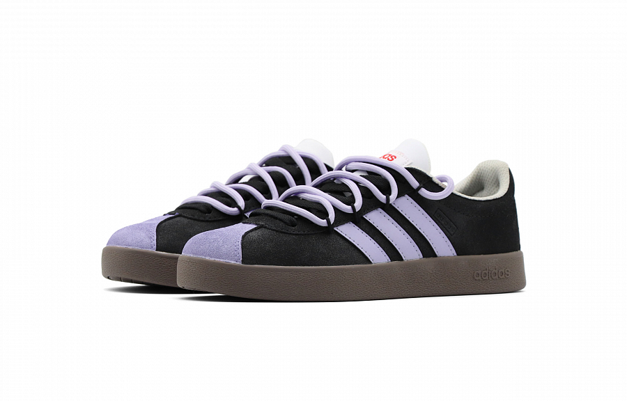 Adidas Neo VL Court Lifestyle Night Elf Anti Slip Wear Resistant Low Top Skateboard Shoes Unisex Black Purple купить в интернет-магазине Yoocart с быстрой доставкой по России.