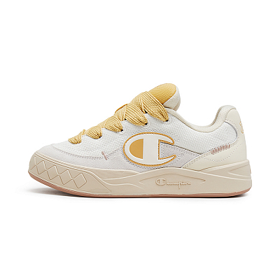 Champion Atomic Shoes Balanced Lightweight Low Top Skateboard Shoes Unisex Milk White/Resin Yellow