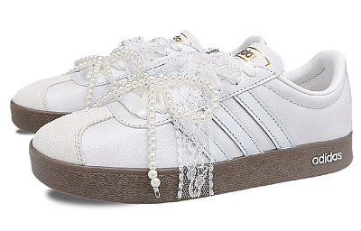 Adidas Neo VL Court 2.0 Lightweight And Breathable Low Top Skateboard Shoes Women's White