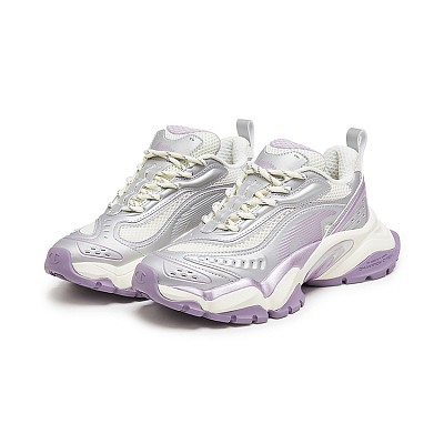 Champion Tooth Shark 2.0 Balance Low Top Chunky Sneakers Women's Silver White/Gray Tone Grape Purple