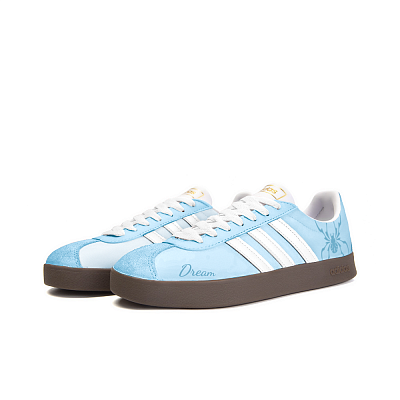 Adidas Neo VL Court 2.0 Anti-Slip Wear-Resistant Low-Top Skateboard Shoes Unisex Sky Blue