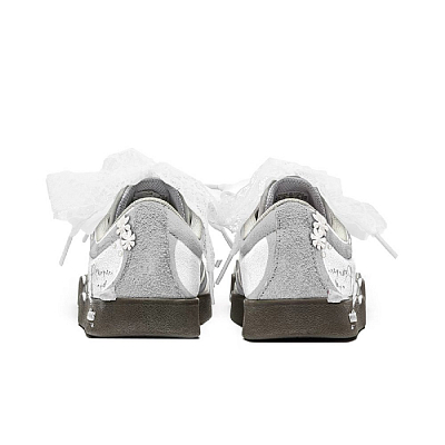 Adidas Neo VL Court 2.0 ADCDAVINCI Holiday Abrasion Resistant Low Top Skateboard Shoes Unisex Gray White
