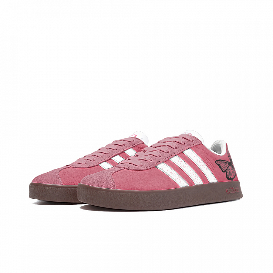 Adidas Neo VL Court Lifestyle Anti Slip Wear Resistant Low Top Skateboard Shoes Unisex Pink White купить в интернет-магазине Yoocart с быстрой доставкой по России.