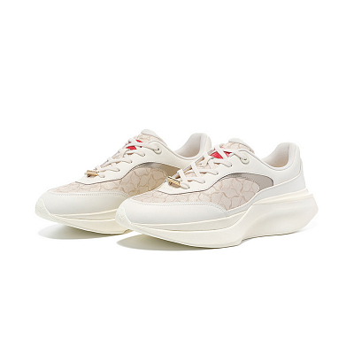LI NING 1990 Xuanji Cushioning, Wear Resistant Low Top Running Shoes Men's Ecru Gold
