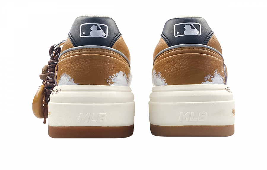 MLB Chunky Liner Low Top Skateboard Shoes Unisex Beige Brown