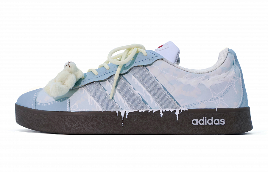Adidas Neo VL Court 2.0 Polar Bear Cub MONE Manufacturing Abrasion Resistant Low Top Skateboard Shoes Unisex Sky Blue купить в интернет-магазине Yoocart с быстрой доставкой по России.