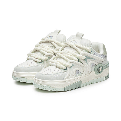 Champion Cloud Touch Shoes Low Top Skateboard Shoes Women's Milk White/Frost Light Grass Green