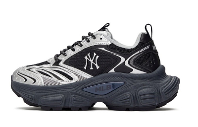 MLB New York Yankees Chunky Sneakers Unisex Low-Top Black/White/Silver