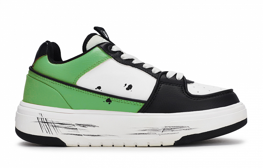 MLB Chunky Liner Skateboard Shoes Unisex Low Top Black/White/Green