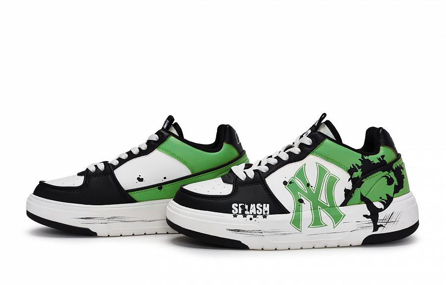 MLB Chunky Liner Skateboard Shoes Unisex Low Top Black/White/Green