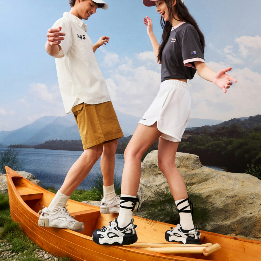 Champion Pompompurin Wild Shoes Low Top Casual Shoes Women's Milk White/Black купить в интернет-магазине Yoocart с быстрой доставкой по России.