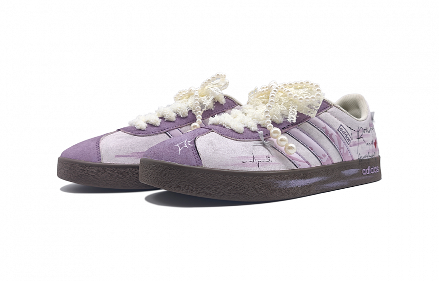 Adidas Neo VL Court Lifestyle Rose Mu Yu Anti Slip Wear Resistant Low Top Skateboard Shoes Unisex Purple купить в интернет-магазине Yoocart с быстрой доставкой по России.